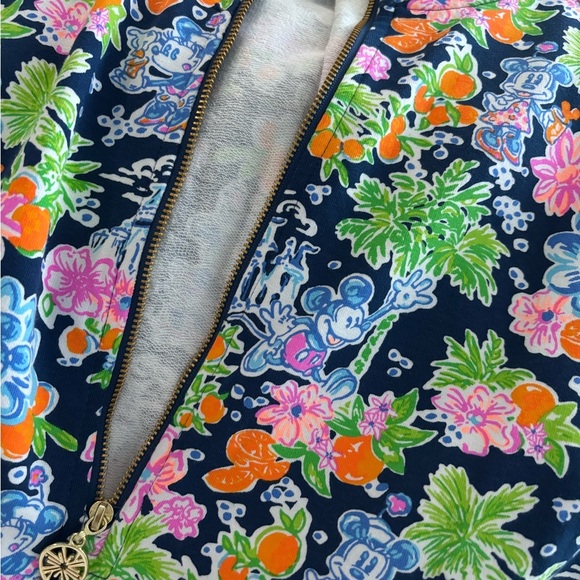 Lilly Pulitzer x Disney Women's Vibrant Floral 1/2 Zip - Picture 8 of 10